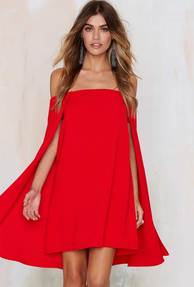 Красное Платье Без Плеч