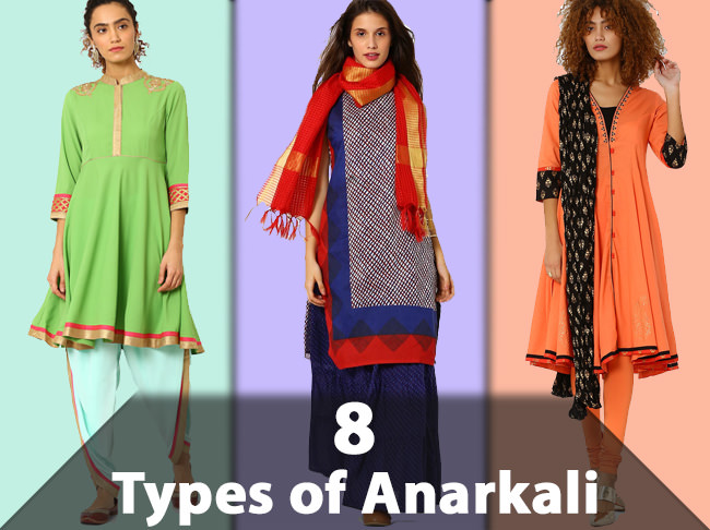 latest anarkali suit styles & types, patterns of anarkali suits