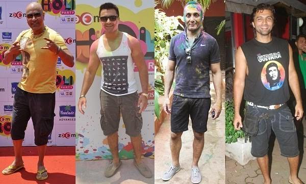 Men's Knee length shorts for Holi celebration