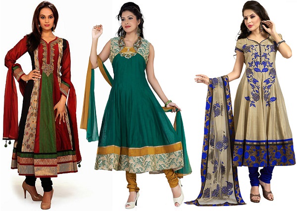 Silk Anarkali Dresses