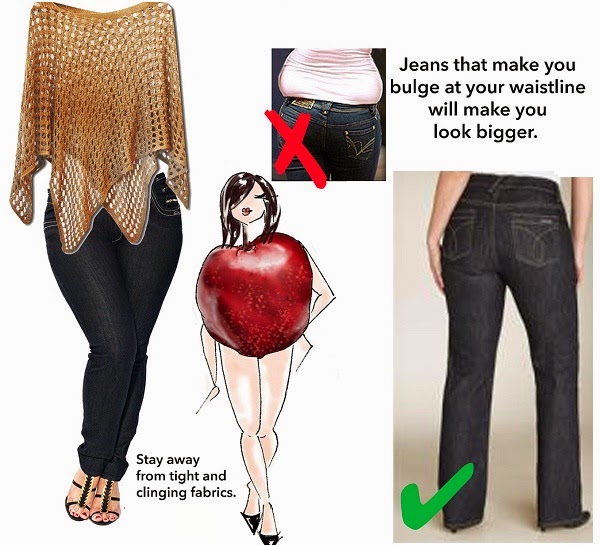 Apple shaped body clothing