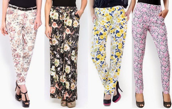 women’s pants with lovely floral prints