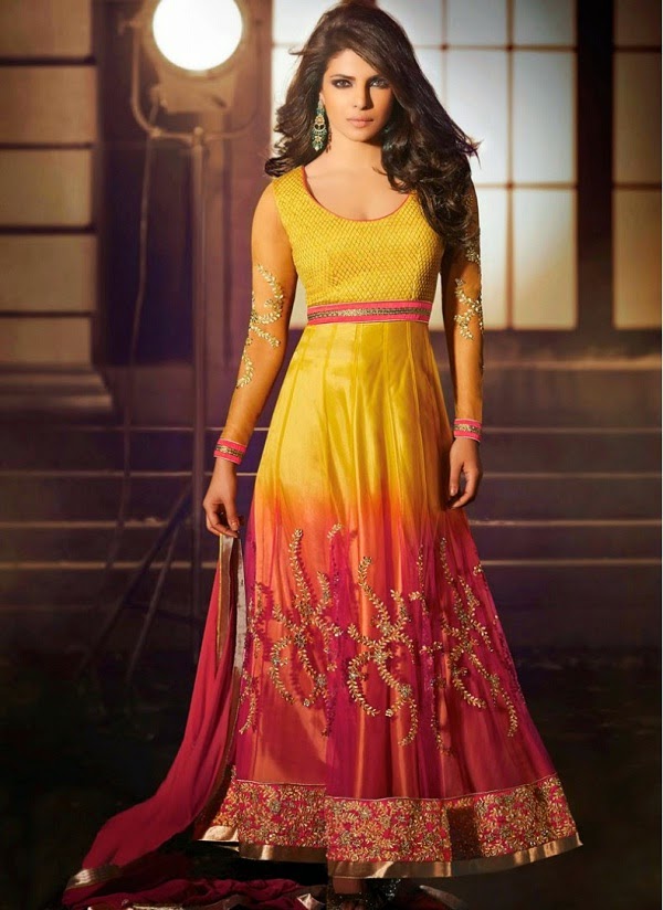 Anarkali suit for Hour glass shaped body