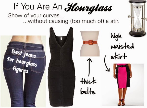 Hour glass body shape clothing style
