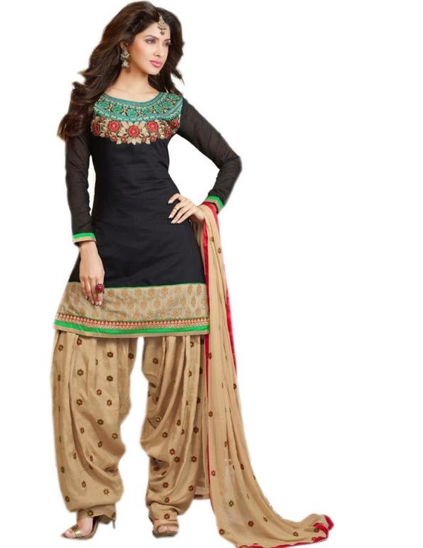 Patiala suit ideal for pear shape