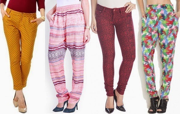 printed pants available in various patterns for women