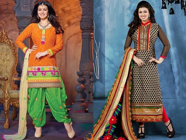 patiala salwar and straight cut suit