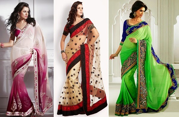 saree that flatter pear shape body 