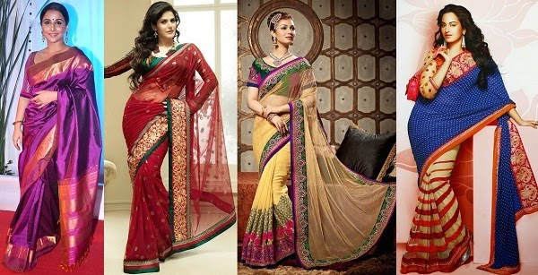 best saree fabrics for women blessed with apple shape figure