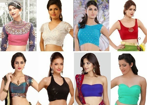  saree necklines that suit rectangle body 