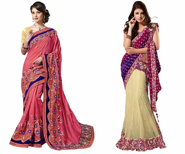 Fashionable lehenga style sari