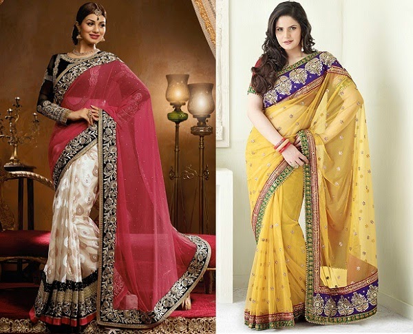 perfect sarees for women with apple shape 