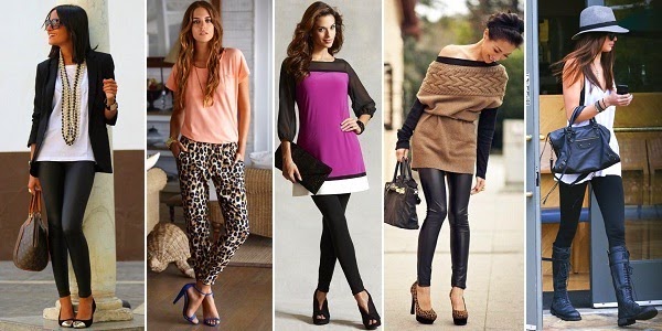 different styles and ways to wear leggings fashionably