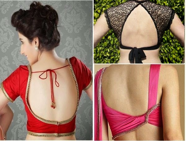 Designer patterns for backless saree blouse