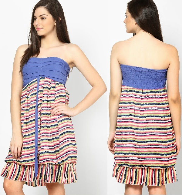 Comfortable backless dress with simple pattern