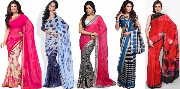 floral, graphic, geometric, stripes and digital print sarees