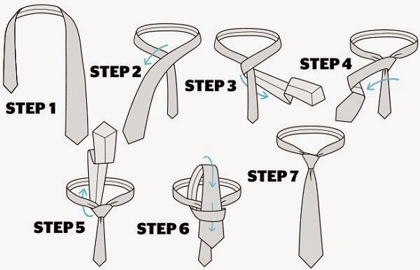 steps for Four-In-Hand tie Knot