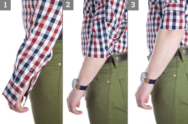 how to do Italian cuff sleeve roll