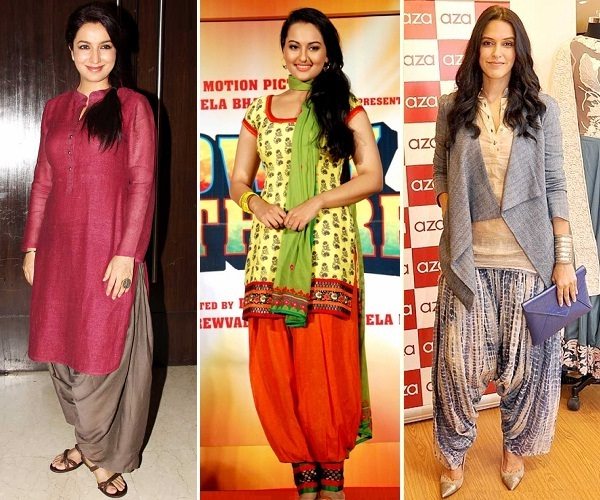 bollywood divas in patiala salwar outfit