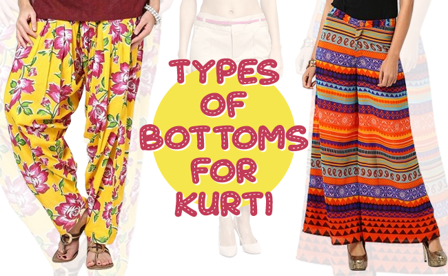 12 Different types Bottom Wear with Kurti with their Names and Images | Types  of bottom wear - YouTube