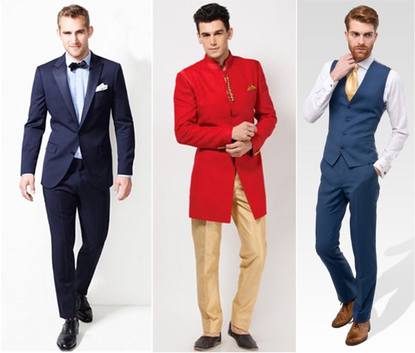 what to wear as bottom-wear under suit and shewarni in wedding for Slim body type men