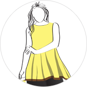 A-line kurti clipart drawing