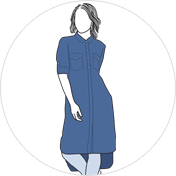 Denim kurti clipart drawing