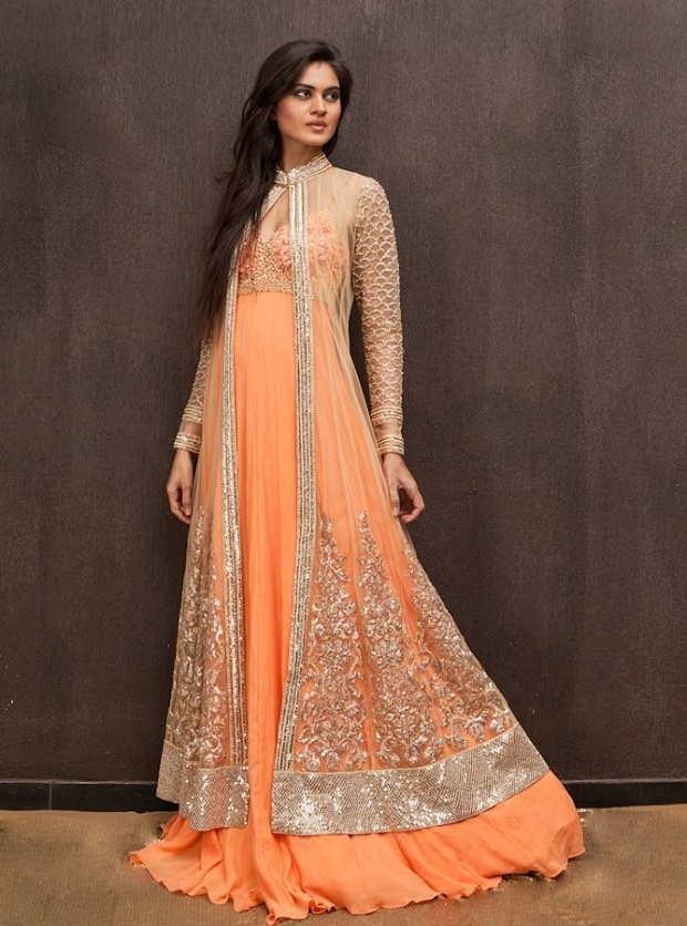 Jacket Gown for Indian wedding