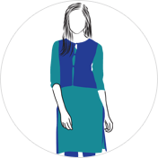 Jacket Style kurti clipart drawing