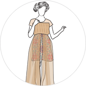 Overlay kurti clipart drawing