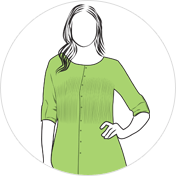 Pintuck kurti clipart drawing