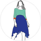 Trail Cut kurti clipart drawing