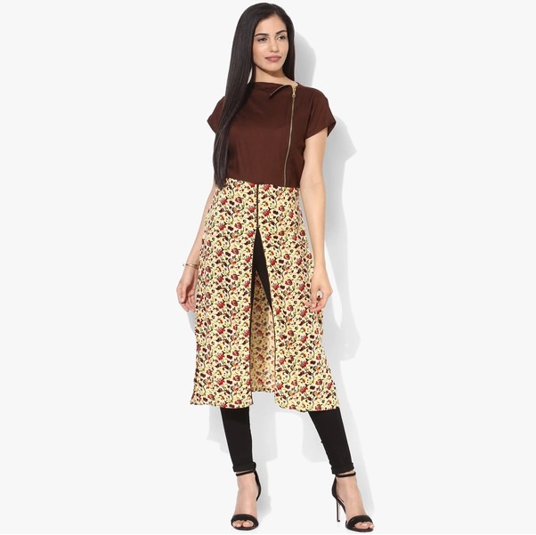 asymmetric neckline kurti for cutting