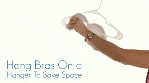 bra hanger, trick and guide to store bras