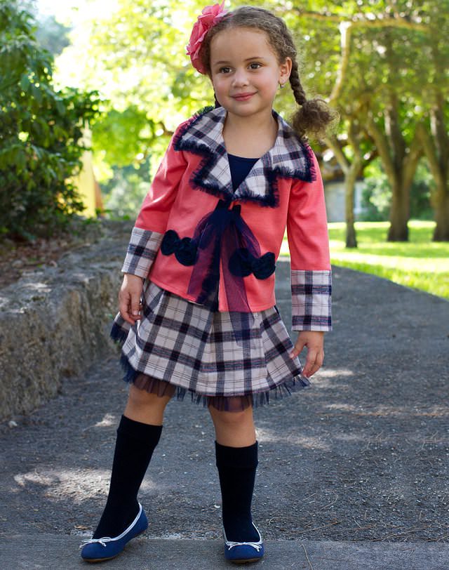 checked-skirt, skirt set for girls