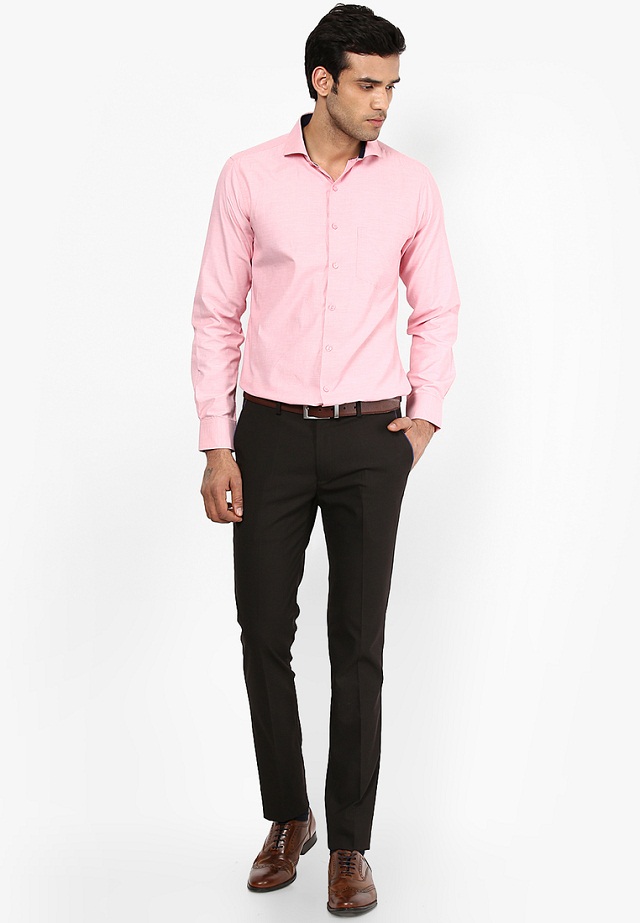 formal pink shirt and trouser with Shoes  Evilato Fashion