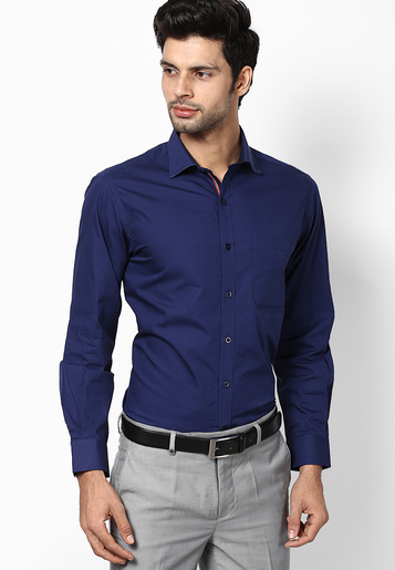 navy blue shirt with gray trouser, Dark blue color shirt go with graypant,the great contrast of colors