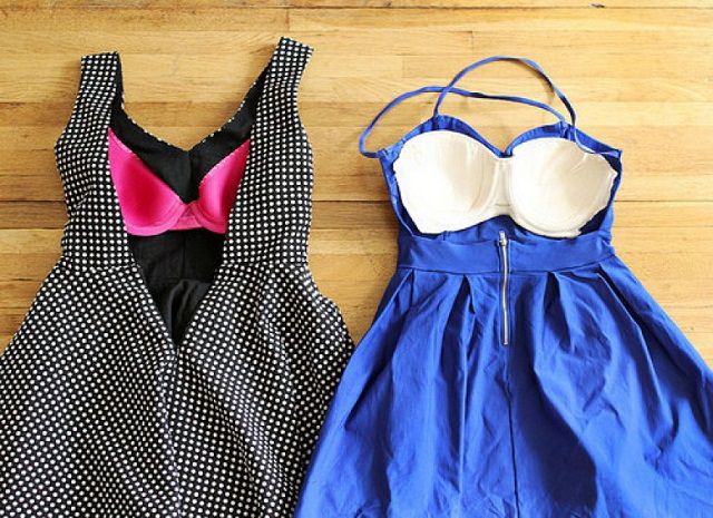 DIY strapless bra, DIY bra to make at home for backless dress, strapless bra trick