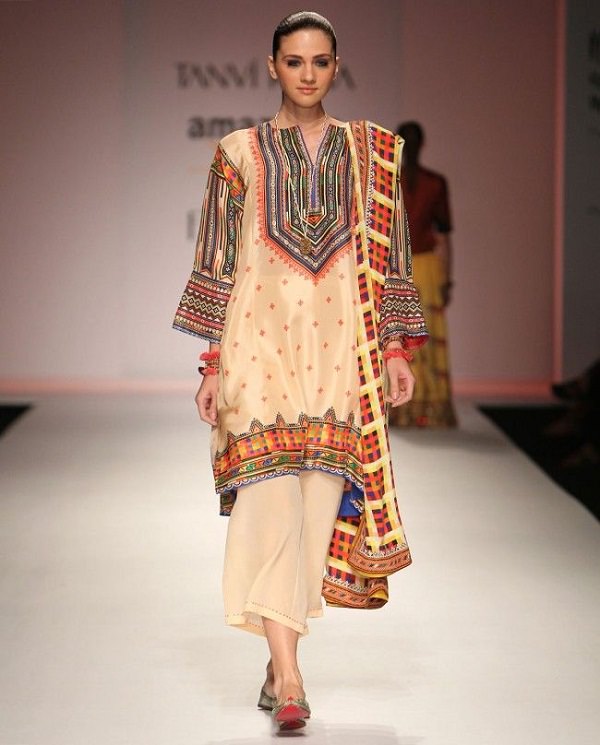 ankle length palazzo with ethnic