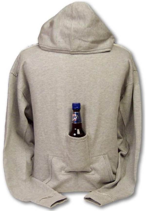 beverage pouch hoodie