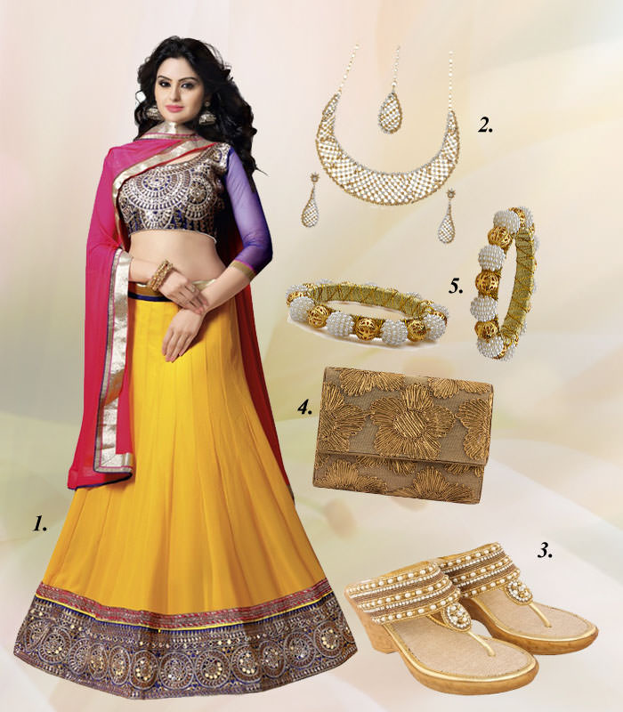 yellow lehenga choli