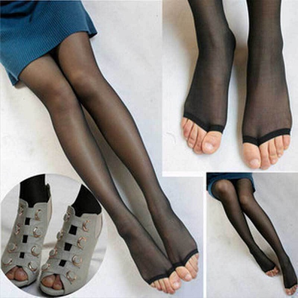 stockings with open toe shoes