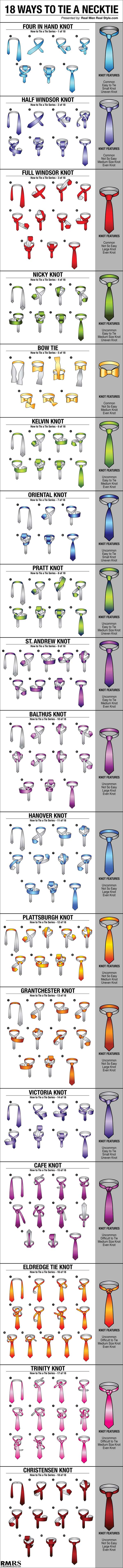 different types of tie knots