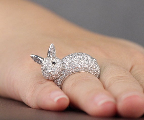 adorable rabbit ring