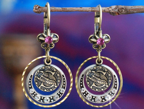 chic zodiac earrings