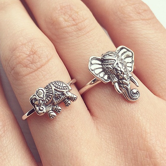 cute sterling silver elephant ring