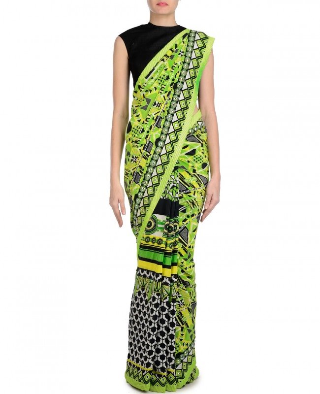 manish arora digital printed saree