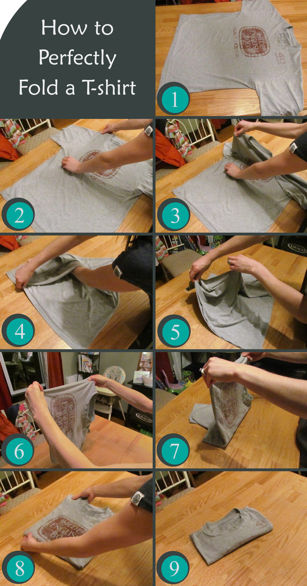 shirt-folding, easy way to fold a shirt