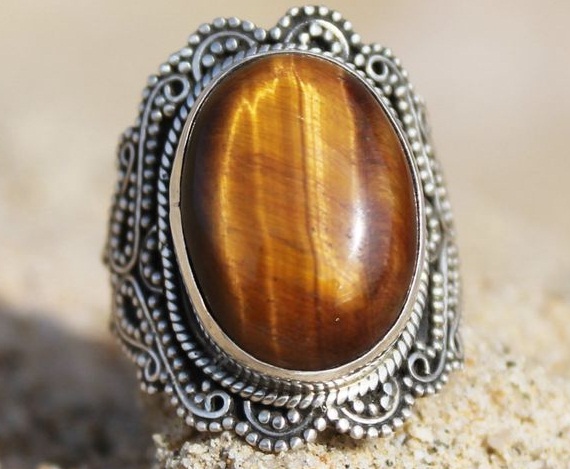 brown stone ring