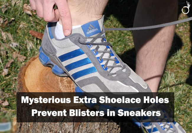extra shoelace holes to prevent blisters in sneakers,how to prevent running shoe blisters with a heel lock or lace lock